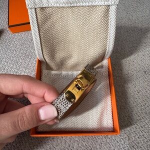 SOLD Hermes Kelly WrapDouble Tour Lizard Bracelet